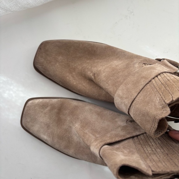 Sam Edelman Bellamie Western Harness Cowgirl Ankle Boots Deep Taupe 7.5M - Picture 5 of 7